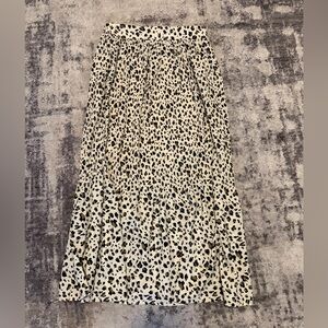 Love Riche Black and Cream Midi Skirt